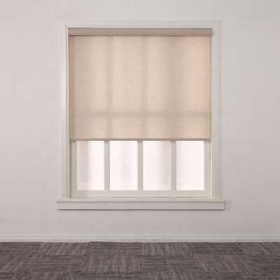 Yarn dyed classic vanilla solid blackout greenhouse window roller shades