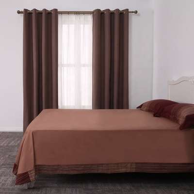 Wholesale discount coffee king size cotton bed cover twin bed sheet set