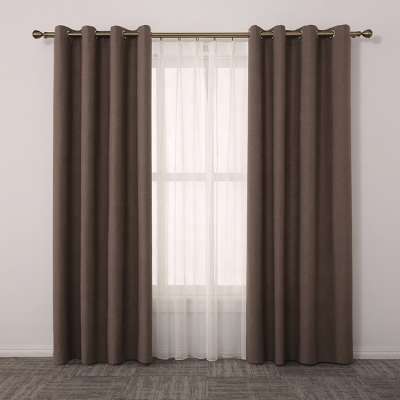 Newest look brown cortinas imported from china modern curtains tela cortina for home