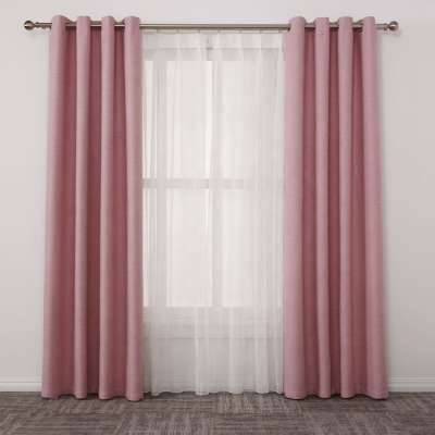 China best ready made blackout pink new cloth curtain models design for salon