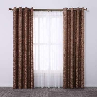 New blackout jacquard polyester print curtain custom ready made curtains drapes