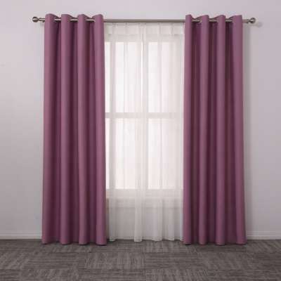 Classic purple pink romantic office cubicle double panel home goods curtains