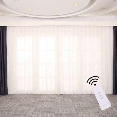 Terylene sheer remote control electronic curtain motorized curtain system