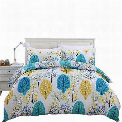 Hot selling 100 cotton bedding set with bed sheet bed line duvet cover