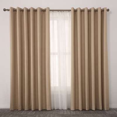 Popular hotel flocked flocking curtain makers system bed with curtain